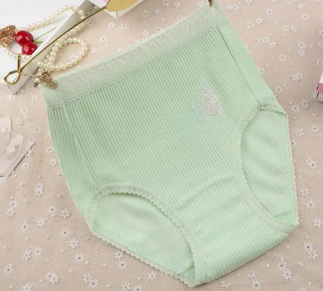 100% реальные фотографии хлопковые кружевные трусы с высокой посадкой M L XL 3XL 4XL