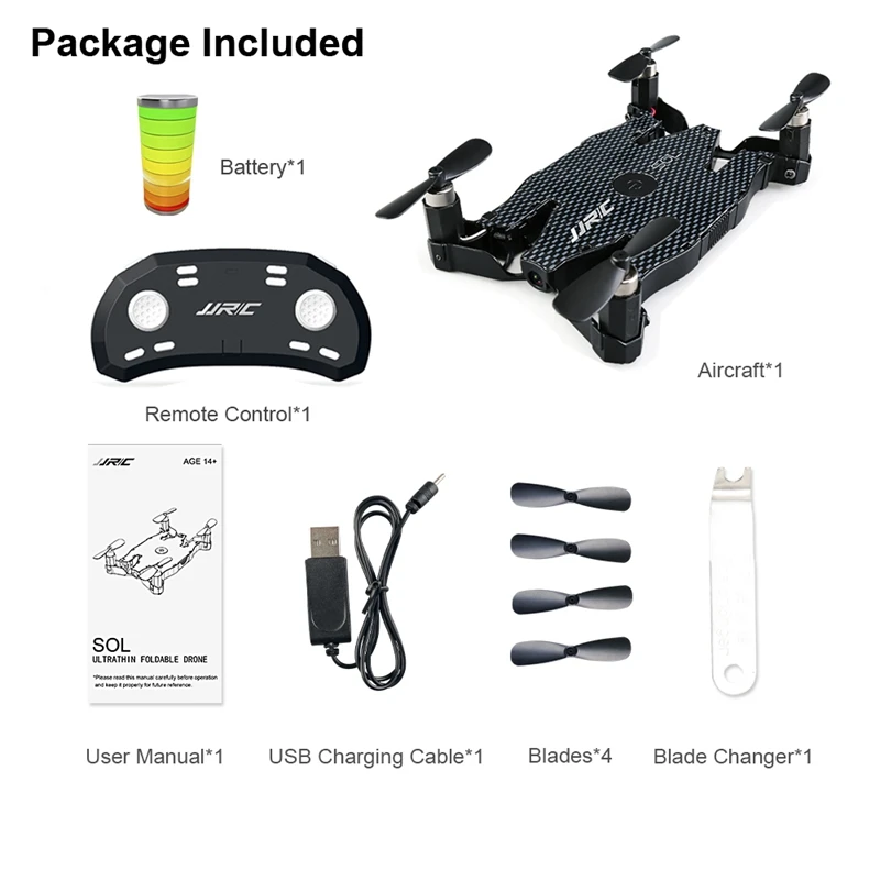 Black JJRC H49 Wifi FPV мини селфи Дрон HD камера Авто Складная Рука RC Квадрокоптер вертолет Рождественский подарок малыш VS H37 E57 - Цвет: Black