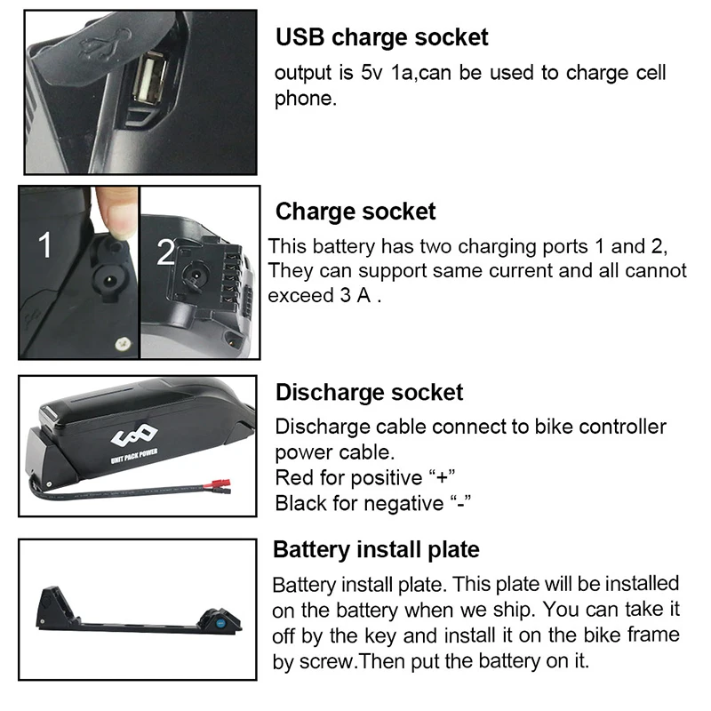 Аккумулятор для электровелосипеда Samsung/NCR 18650 48 В 12 А · ч | Спорт и развлечения