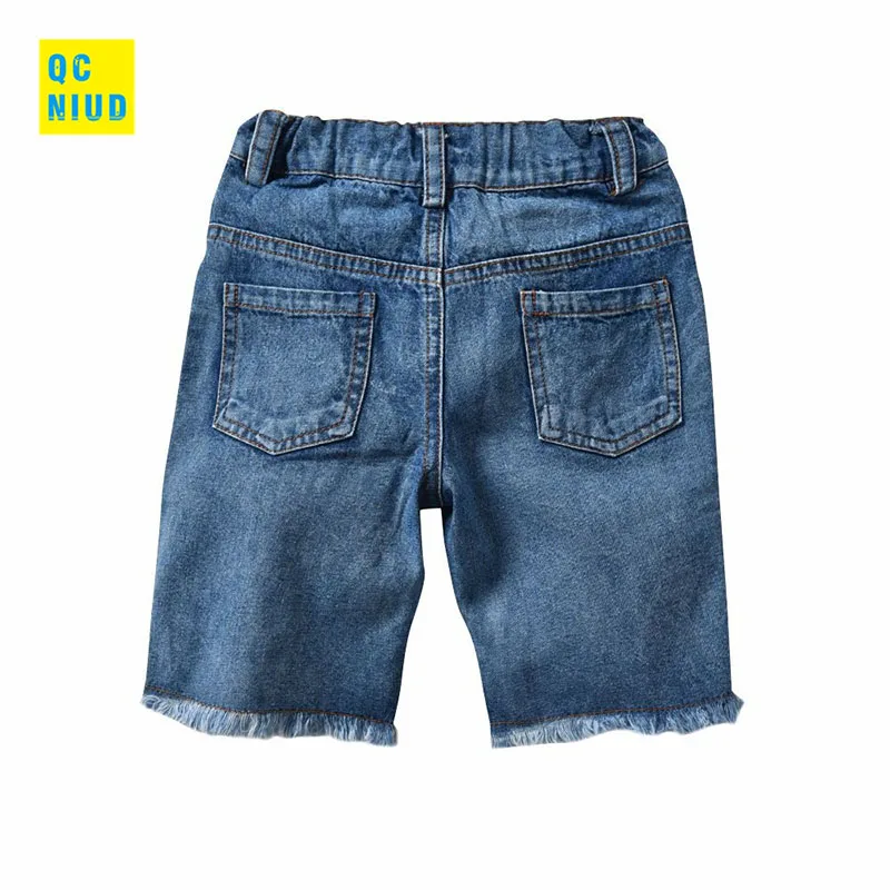 QCNIUD Summer Boys Sets Children Cartoon Printed O-Neck T-shirt +Jeans Shorts 2pcs Casual Cotton Kids Clothes Set 2018 New |