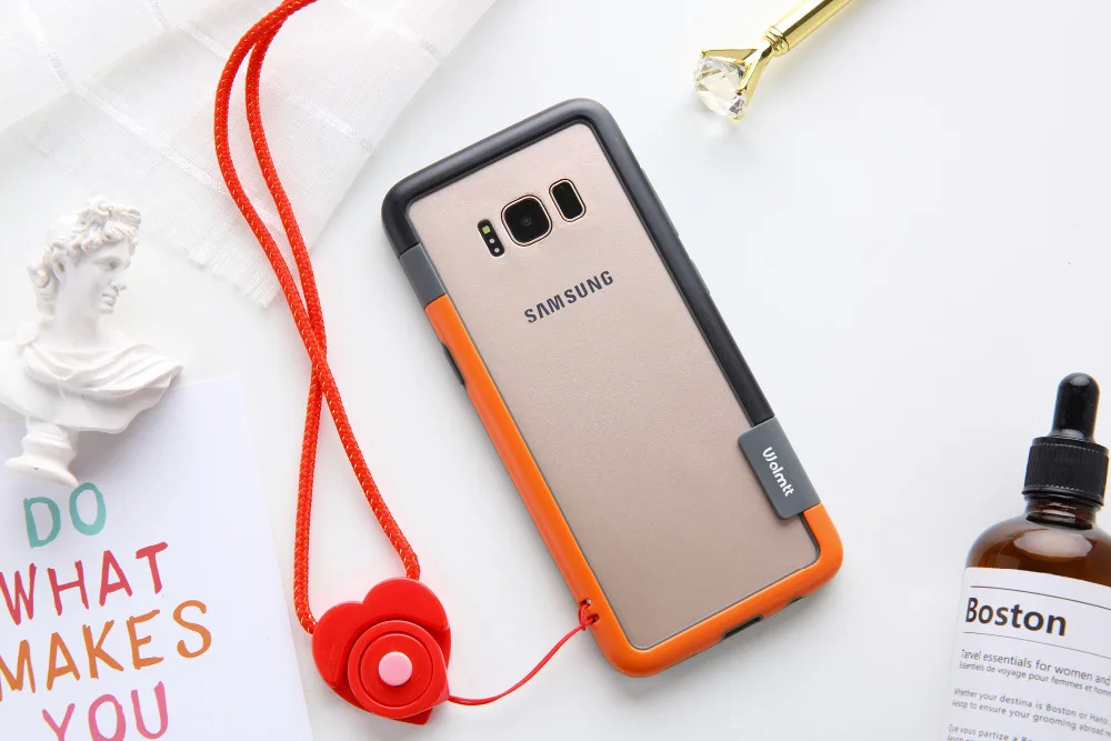 Для Sansung Galaxy S10 S9 S8 Plus S10e чехол Wolnutt контрастный цвет мягкий пластик, ТПУ двухцветный в горошек рамка чехол сo шнуром бампер