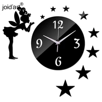 new 3d best wall clock living room acrylic stickers home decoration diy mirror clocks fairy childrens novelty watch deocr
