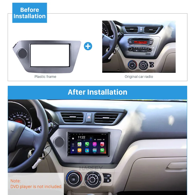 Автомобильная стерео рамка Harfey Double Din фасция 173*98/178*100/178*102 мм комплекты для