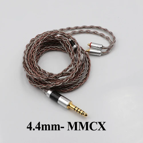 4.4mm-MMCX Tripowin C8, сменный кабель для наушников с серебряной медной фольгой, Микс, кабель для обновления IEM, мишура, Серебряный провод, мишура, медный провод - Цвет: 4.4mm-MMCX
