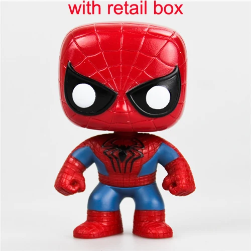 spiderman45 with box «Мстители», «Человек-паук», «супергерой» hero «Человек-паук»: Бальные 10 см человек паук фигурка Коллекционная модель игрушки - Цвет: spiderman45 with box
