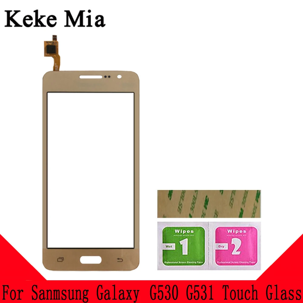 Gold No Tools Keke Миа 5," сенсорный экран для samsung Galaxy Grand Prime G531F SM-G531F G530H G530 G531 G530 G5308 дигитайзер стеклянная панель - Цвет: Gold No Tools