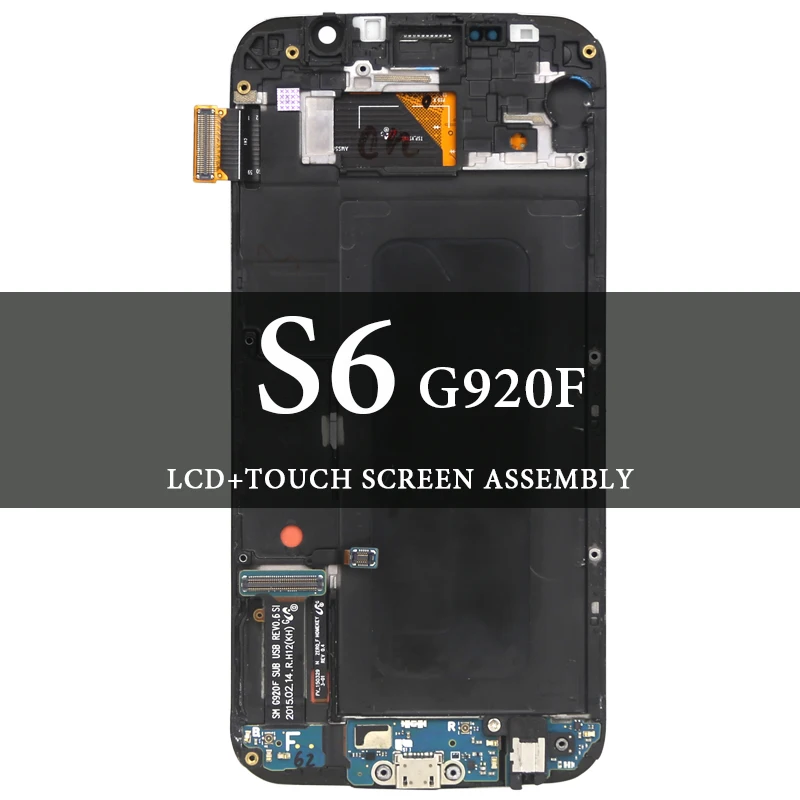 

Super AMOLED LCD для S6 LCD дисплей с рамкой с сенсорным экраном в сборе для G920F LCD дигитайзер Замена