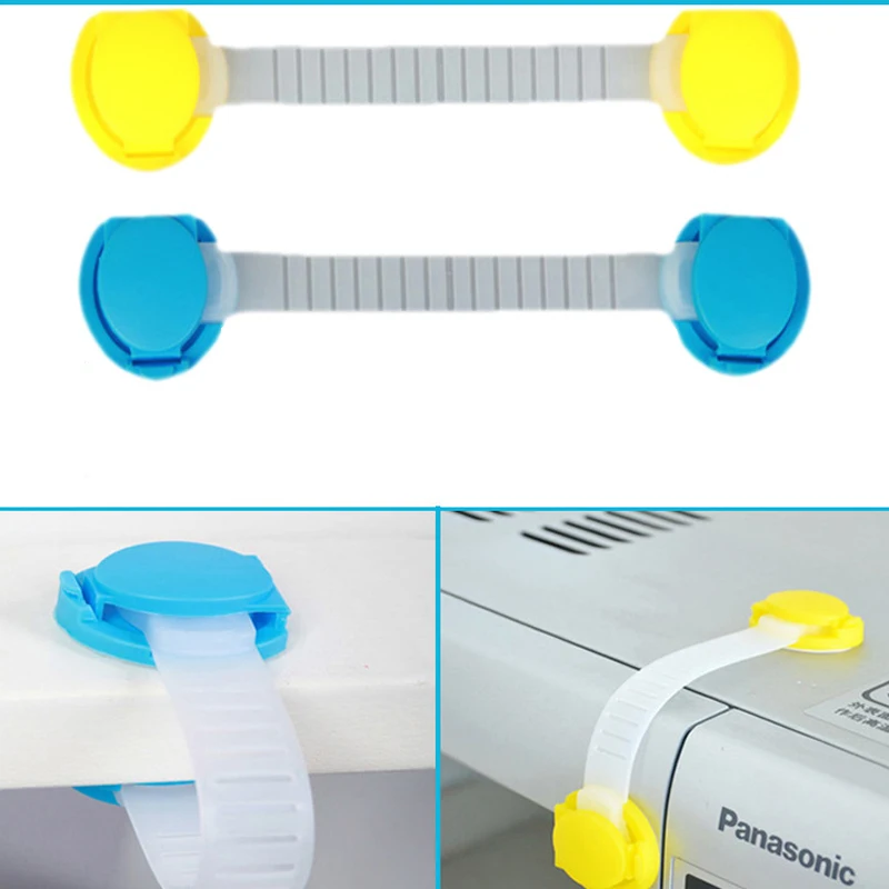 

5Pc/LOT New Solid Practical Two Open Head Long Locks The Best Drawer / Toilet Lock / Cabinet Locks Child Safety Lock Baby