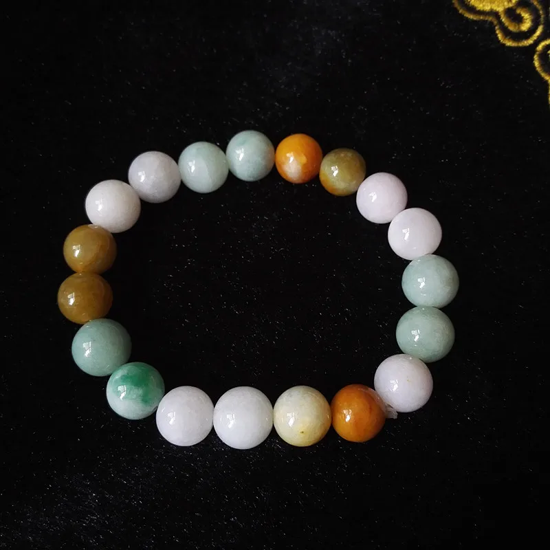 Браслеты из натурального камня трех цветов с круглыми бусинами|natural stone bracelet|stone