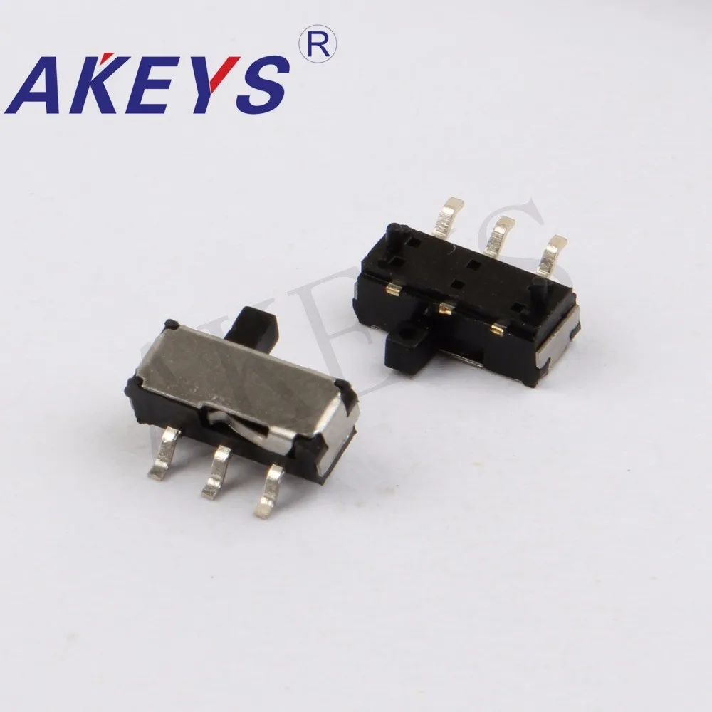 Мини скользящий переключатель 2P2T DPDT SMD SMT 3 контактный боковый правый сброса мини