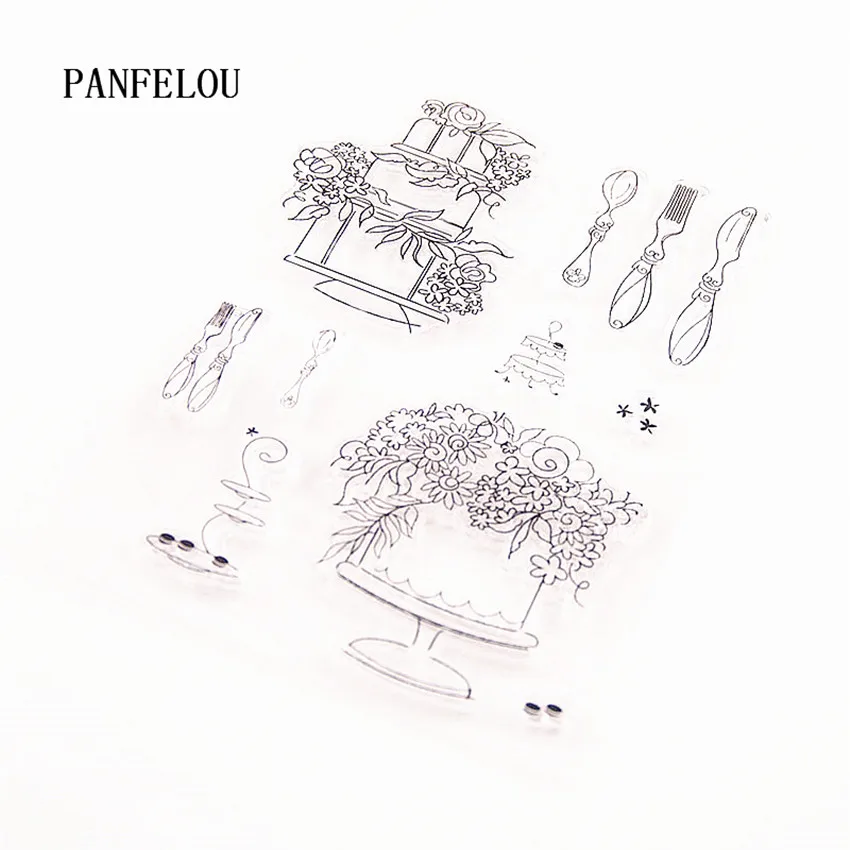 PANFELOU посуда прозрачные силиконовые резиновые штампы мультфильм для