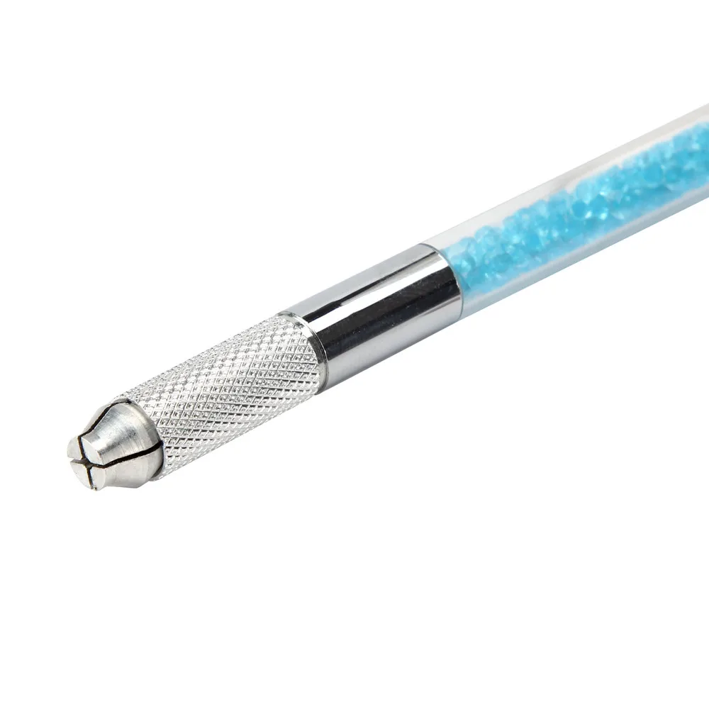 Двойная головка Перманентный макияж тату ручка кристальная татуировка бровей Gif