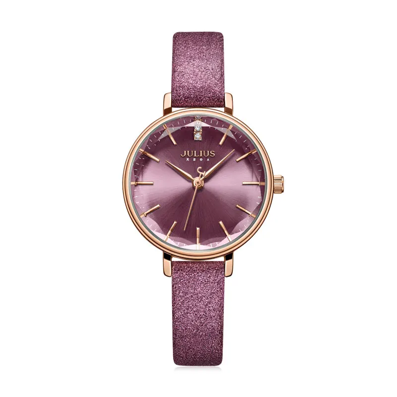 Julius часы Роскошные и доступные женские Sunray Dial Sparkling Glass привлекательные Montre