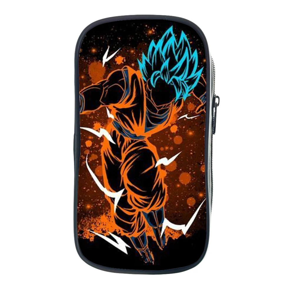 Двухслойный чехол-карандаш Dragon Ball Z Goku для мальчиков и девочек, школьный чехол, сумка для канцелярских принадлежностей, Детская милая сумочка для ручек, подарок для детей