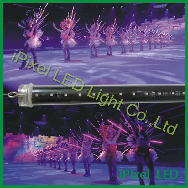 DMX сигнал 360 градусов dc12v led Метеоритный дождь свет dmx rgb лампа трубка Метеор | Лампы