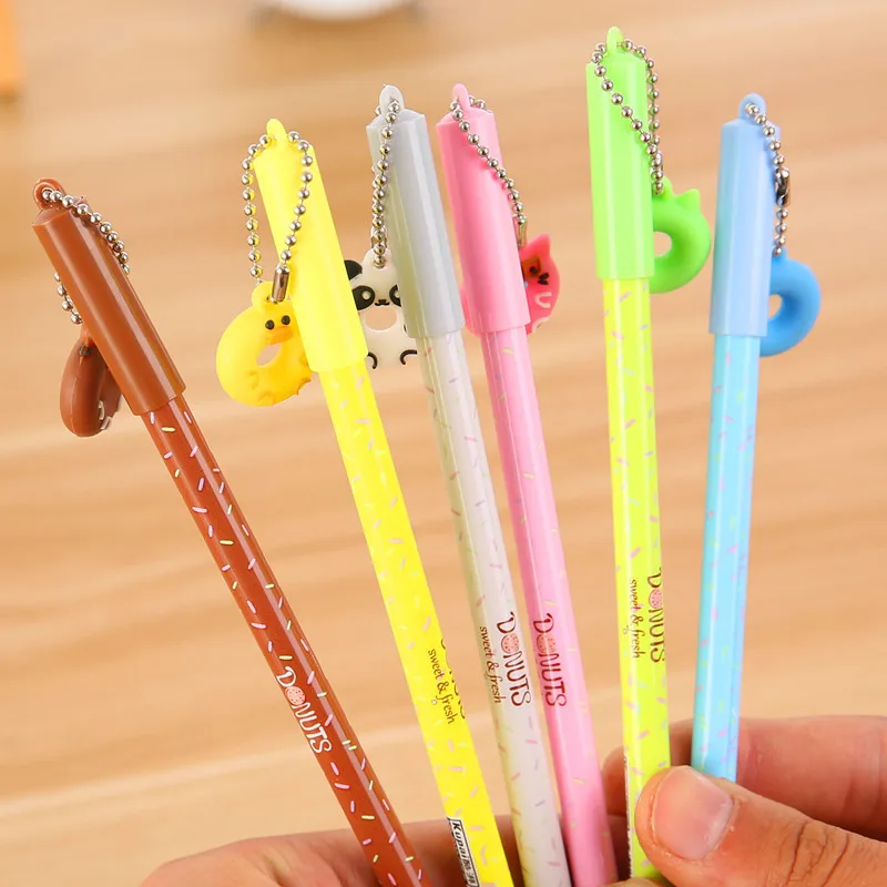 12 шт. корейский пончик аниме гель кулон в виде перьевой ручки милые дети