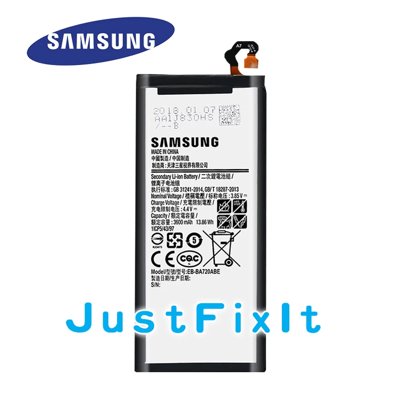 EB BA720ABE оригинальный сменный аккумулятор для Galaxy A7 2017 версия SM A720 настоящий