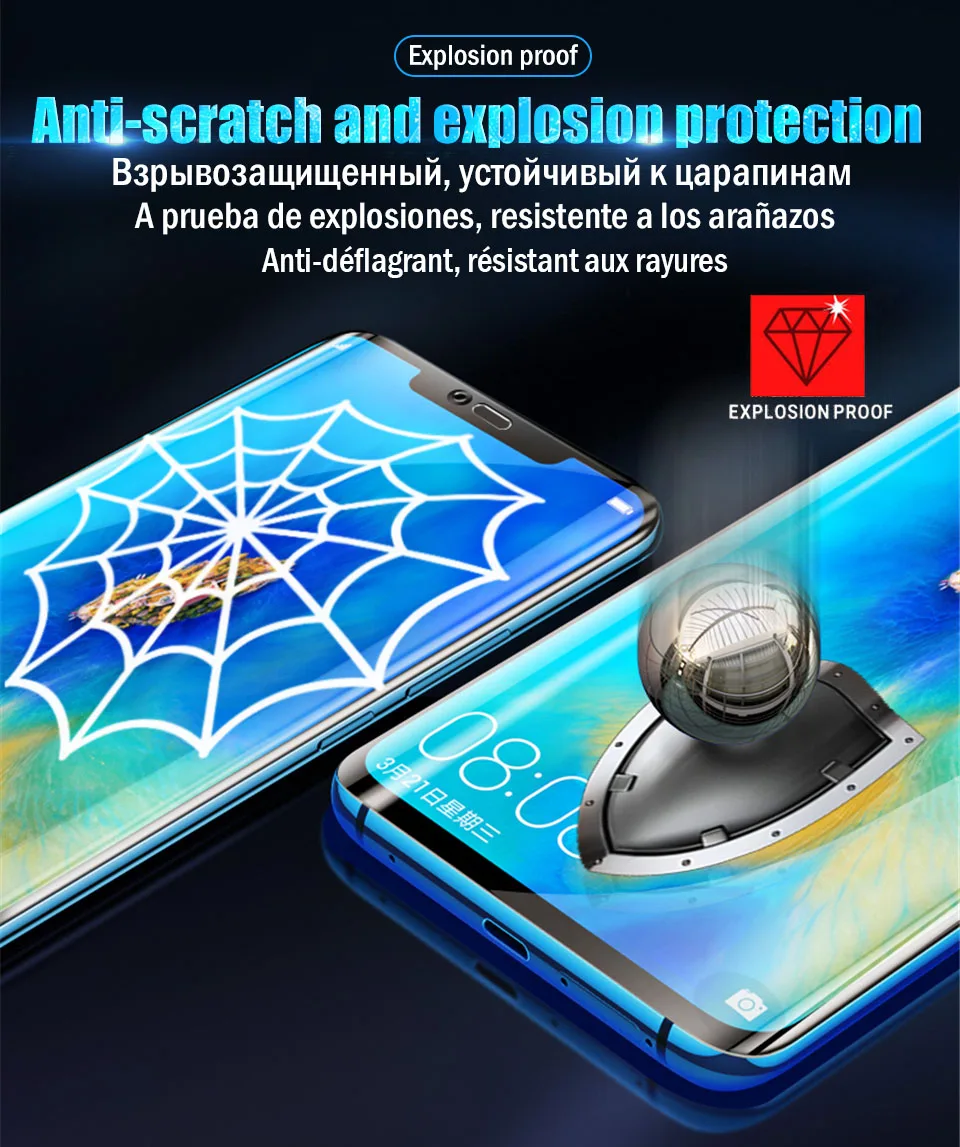 20D Гидрогелевая пленка для huawei Honor 8X10 9 Lite 7A полное покрытие для huawei mate 20 Lite P Smart Honor 20 Pro 20i 10i не стекло