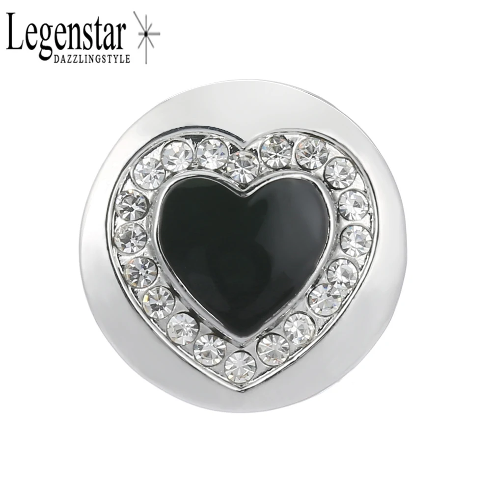 Legenstar сердце 18 мм Rhiestone Кнопки ювелирные изделия подходят для очаровательных