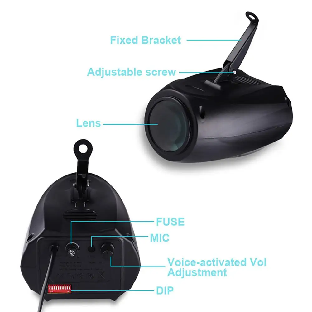 SOLLED 64LED звуковой датчик сценическая лампа для диджеев красочный проекционный