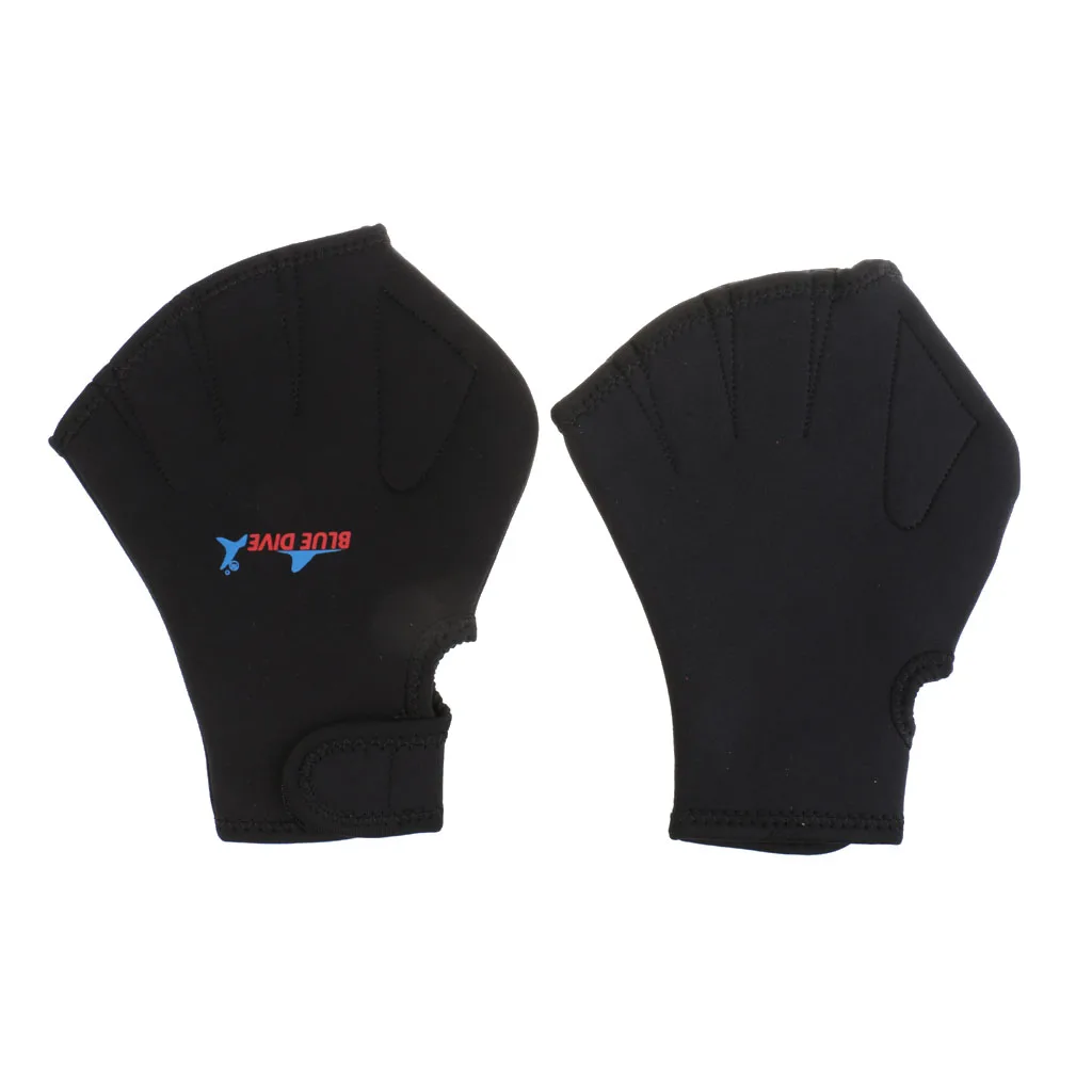 

1 Pair Swimming Gloves Diving Training Exercise Aquatic Fitness Water Resistance Aqua Fit Paddle Fingerless Gloves Neoprene