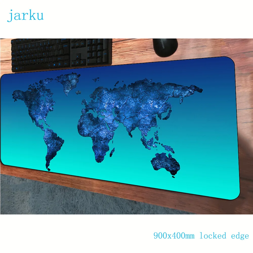 Коврик для мыши с картой мира 3d 900x400x2 мм игровой коврик геймер милый компьютер
