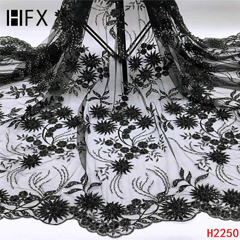 HFX 2019 новый стиль французская сетчатая кружевная ткань 3D цветок в африканском