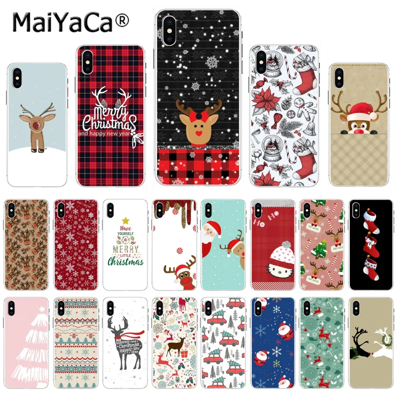 Чехол для телефона MaiYaCa с принтом счастливого Нового года и рождества для iphone 11 pro 8 7 66S Plus X 10 5S SE XR XS MAX