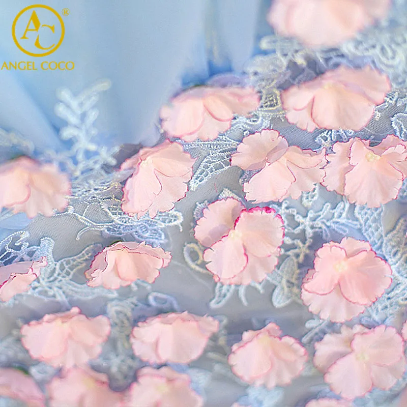 2017 Новый Свет Выпускной Blue Lace Вечернее Платье Сексуальный Line Вышивка Длинные