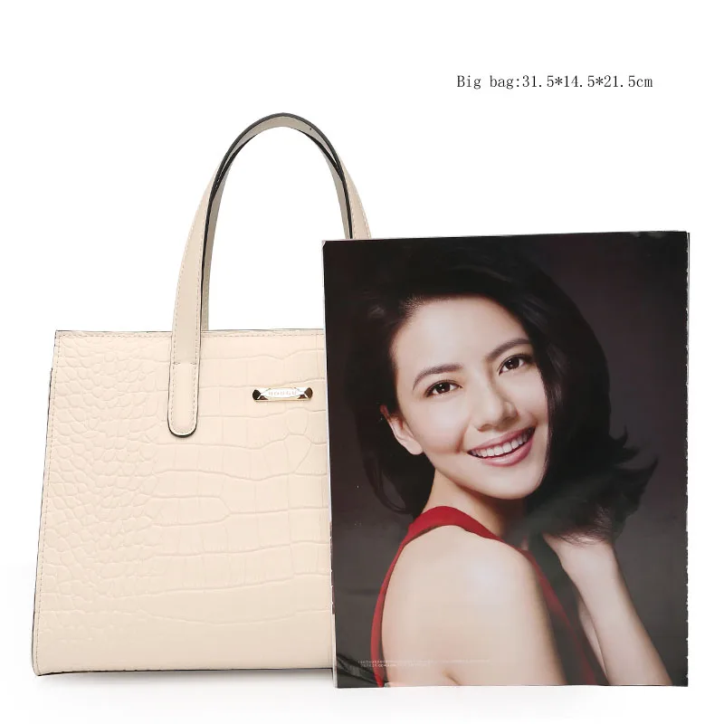 HONGU модная женская сумка из натуральной крокодиловой кожи через плечо сумка-тоут