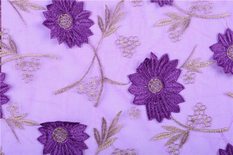 

High Quality Embroidered Guipure French Tulle Net Lace With Flowers & Stones For Bridal Wedding Dress Latest 3D French Lace1507B