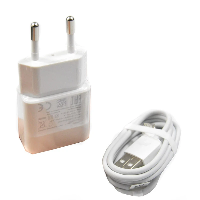 Оригинальный 5 В 1A Путешествия ЕС USB Зарядное устройство адаптер + 2A Micro кабель для