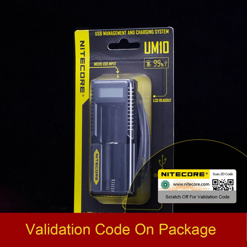 100% Оригинал Новое Прибытие UM10 Nitecore Умный Зарядное Устройство Digicharger ЖК-Дисплей