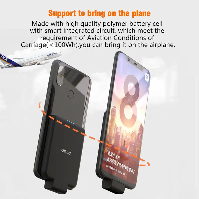 Фото Внешний аккумулятор, зарядное устройство, чехол для Xiaomi Redmi Note 7 Type-C, портативное зарядное устройство для Redmi K20 Pro, тонкий внешний аккумулятор №5
