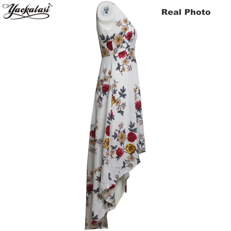 Женское платье макси с цветочным принтом и глубоким V образным вырезом|vestido slim|maxi