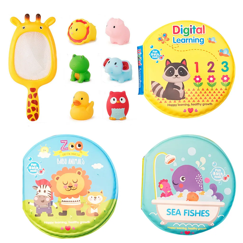 Детская резиновая игрушка для Ванны Утка Животные плавающий Спрей Вода