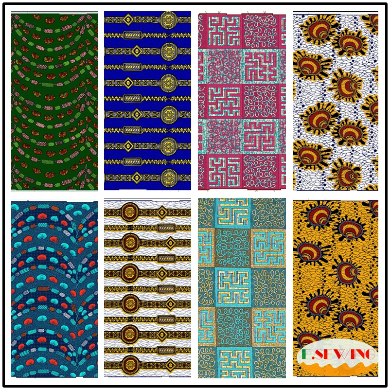 ESEWING 2019 Высокое качество африканская вощеная ткань принтом 100% хлопок Анкара