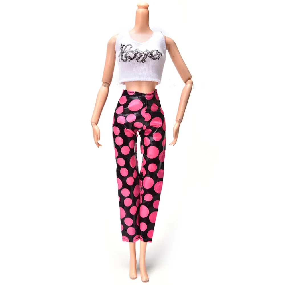 Top+ Pants/set New Fashion Suit Summer Autumn Wear Clothing Dress For Doll Toys Outfit Blouse Trousers for Girls Gift