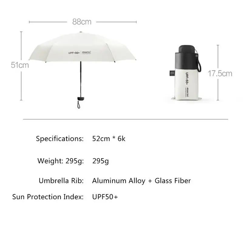 

Hot Anti-UV Pocket Mini Umbrella Rain Women Windproof Durable 5 Folding Sun Umbrellas Portable Sunscreen Women Girls Parasol