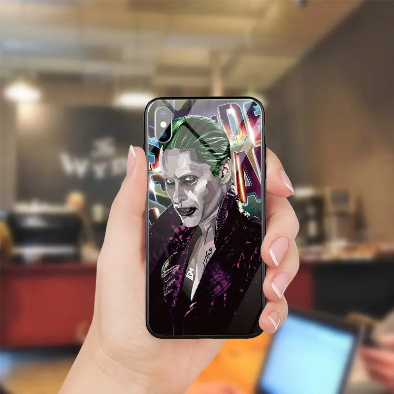 PC TPU Tempered Glass Mobile Phone Cases Cover for iPhone 5 5S SE X XR XS Max 10 7 6 6s 8 Plus Coque Bags Joker Jared Leto | Мобильные