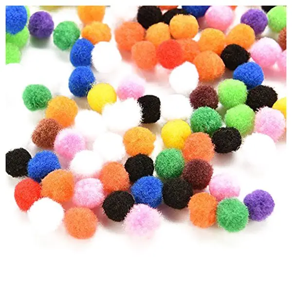 1000 Pcs 10mm Mixed Color Soft Fluffy Pom Poms Pompoms for kids Crafts | Игрушки и хобби