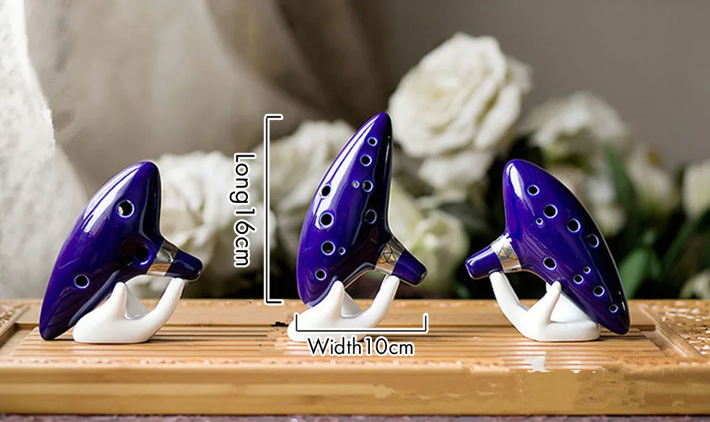 12 отверстий ocarina Legend of Zelda Alto C флейта Occarina краны синяя Керамика/глина stl Orcarina Вдохновленный времени с сумкой 80 B