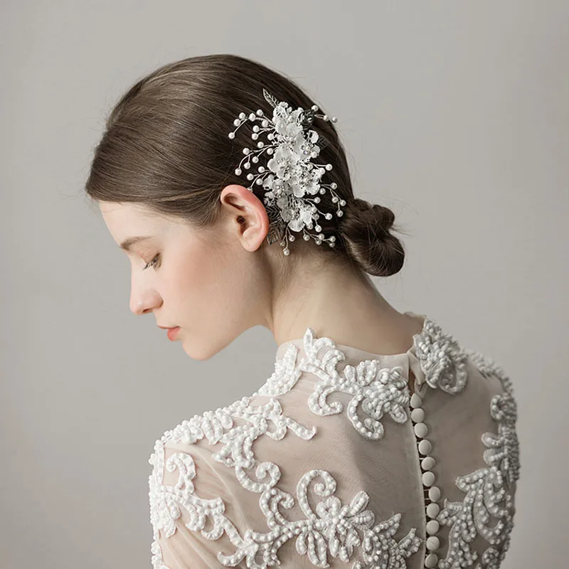 Свадебная расческа для волос с кристаллами и жемчугом|Украшения волос| |