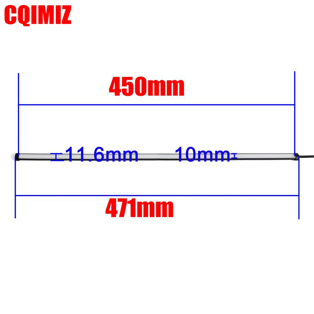 Motorcycle Red Amber LED 45cm Sequential Switchback Flowing Tail Brake Light Running Turn Signal Integrated Strip |