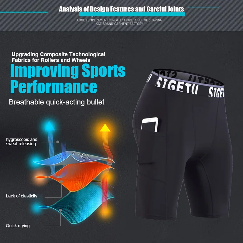 Мужские быстросохнущие эластичные шорты для бега фитнеса спортивной гимнастики