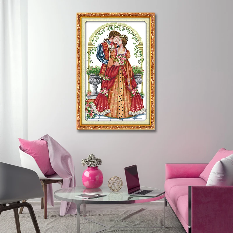 Картины вечной любви Aida Canvas 11CT и 14CT Набор для вышивки крестиком рукоделие оптовая