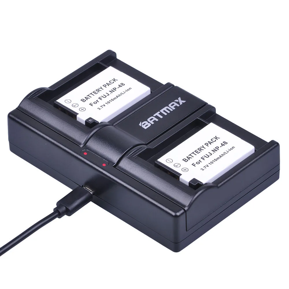 Batmax 3 шт. 1010 мАч NP 48 NP48 батареи + Dual USB Зарядное устройство для Fujifilm XQ1 XQ2 Камера