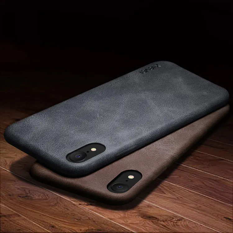 Роскошный мягкий чехол из искусственной кожи для iphone XS задняя крышка Max Винтажный