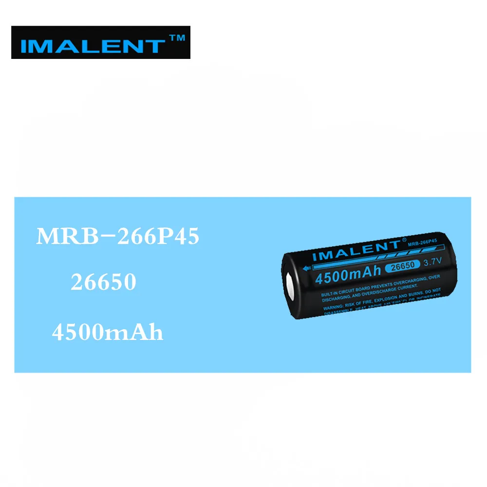 IMALENT 26650 4500 мАч 1 шт. литий ионный аккумулятор 3 7 В высокоэффективный светодиодный