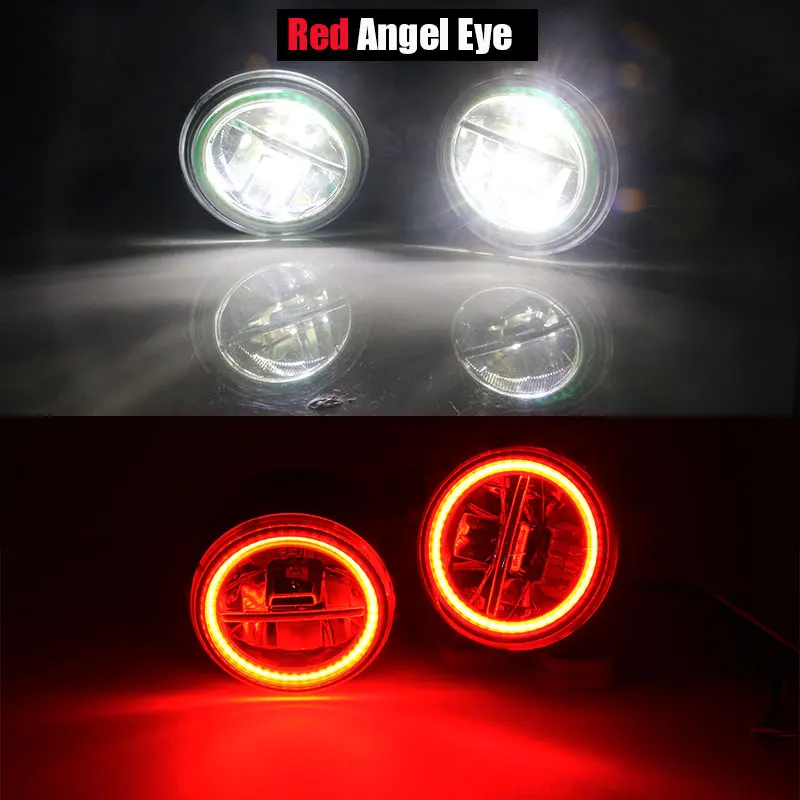 Red Angel Eye Cawanerl для Lexus IS IS250 IS350 Седан 2005-2013 Автомобильный светодиодный противотуманный светильник+ Ангел глаз Дневной ходовой огонь DRL 4000LM 12V 2 шт - Цвет: Red Angel Eye